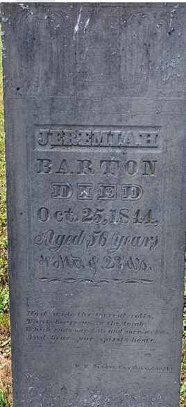 Jeremiah Barton Headstone
