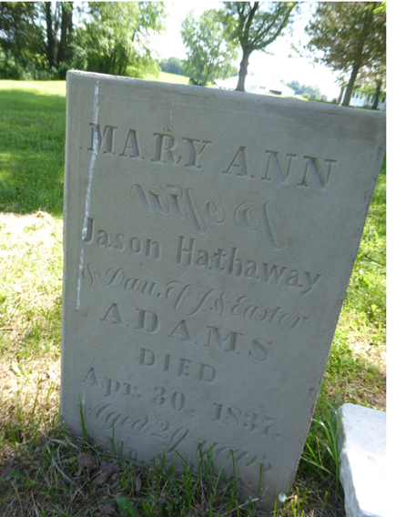 Mary Ann Hathaway headstone